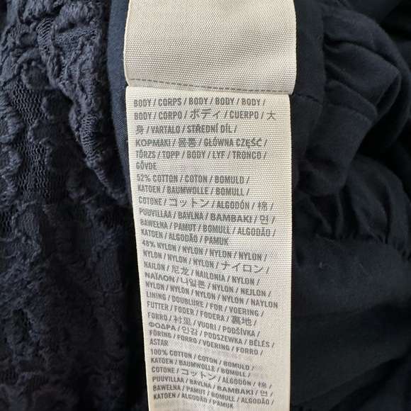 Abercrombie Vintage Navy Lace Mini Skirt ElasticWaist Excellent Condition Size S - Picture 6 of 7